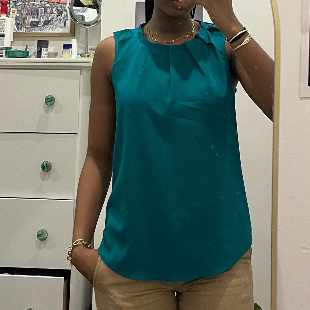 Green blouse